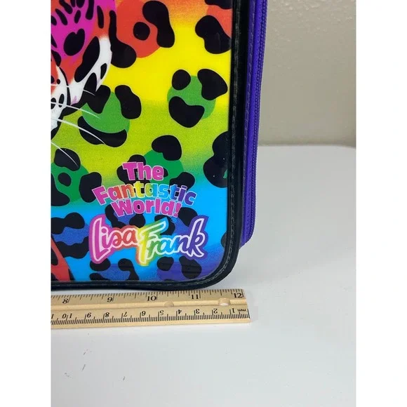 Lisa Frank Leopard Print Zip 3 Ring Binder School Supply Organizer Fantastic - Picture 16 of 16